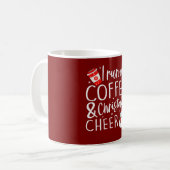 Red festive coffee Christmas quote mug コーヒーマグカップ (正面左)