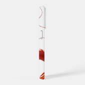 Red Fire Dragon Art | Mythical Flame Dragon Design iPhoneケース (右側面)