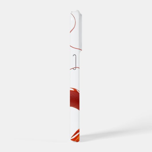 Red Fire Dragon Art | Mythical Flame Dragon Design iPhoneケース (右側面)