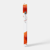 Red Fire Dragon Art | Mythical Flame Dragon Design iPhoneケース (左側面)