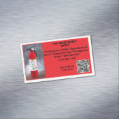 Red Fire Extinguisher Fire Safety マグネット名刺 (インサイチュ)