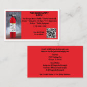 Red Fire Extinguisher Fire Safety   名刺 (正面/裏面)