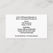 Red Fire Extinguisher Fire Safety   名刺 (裏面)