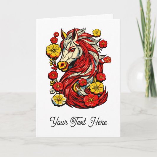 Red Fire Horse – Chinese Zodiac 2026 カード (正面)