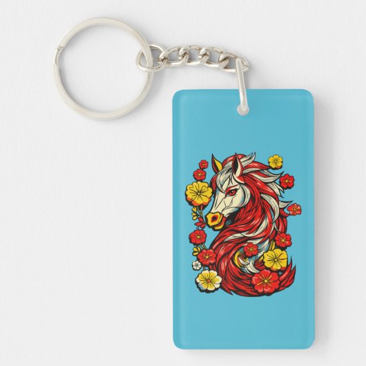 Red Fire Horse – Chinese Zodiac 2026 キーホルダー (正面)