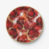 Red Fire Pattern ペーパープレート (正面)