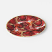 Red Fire Pattern ペーパープレート (アングル)