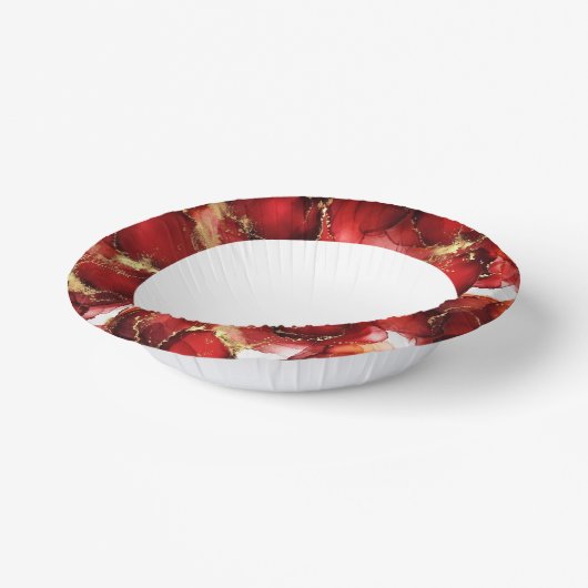 Red Fire Pattern ペーパーボウル (傾斜あり)