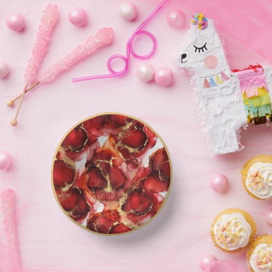 Red Fire Pattern ペーパーボウル (パーティー)