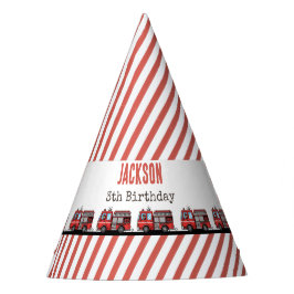 Red Fire Truck Party Décor | Custom Kids Birthday パーティーハット