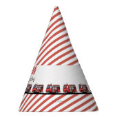 Red Fire Truck Party Décor | Custom Kids Birthday パーティーハット (右)