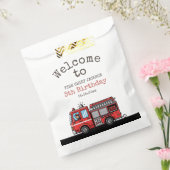 Red Fire Truck Party Décor | Custom Kids Birthday フェイバーバッグ (封をした状態)