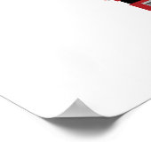 Red Firetruck White Birthday Party Banner ポスター (角)