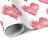 Red Flame Hearts Bridal Shower ラッピングペーパー (ロールコーナー)