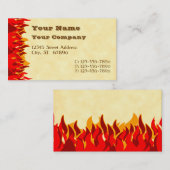Red Flames Western Letters名刺 名刺 (正面/裏面)