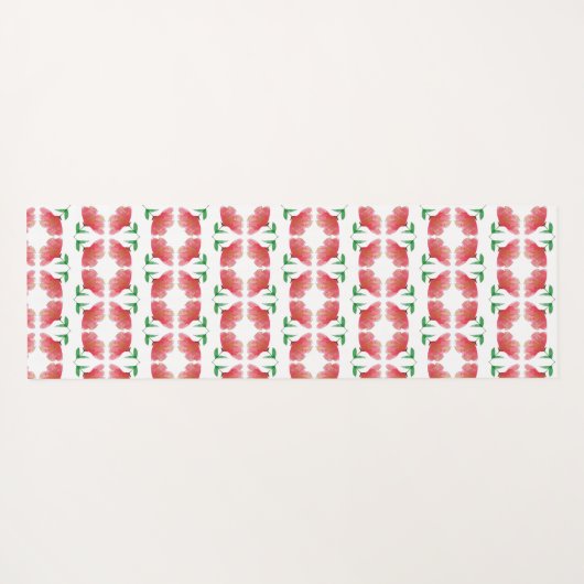 Red Floral  ヨガマット (裏面(横))