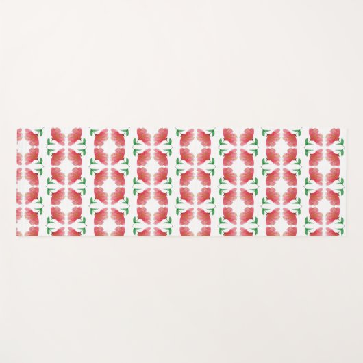 Red Floral  ヨガマット (正面(横))