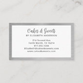 Red Floral Cake Mixer Bakery Business Card 名刺 (裏面)