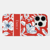 Red Floral  Case-Mate iPhoneケース (裏面 (横))