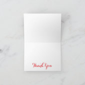 Red floral decoration サンキューカード (内部)