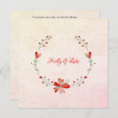 Red Floral Design for a Spring Outdoor Event (正面/裏面)