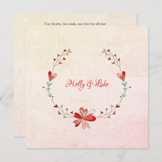 Red Floral Design for a Spring Outdoor Event (正面/裏面)