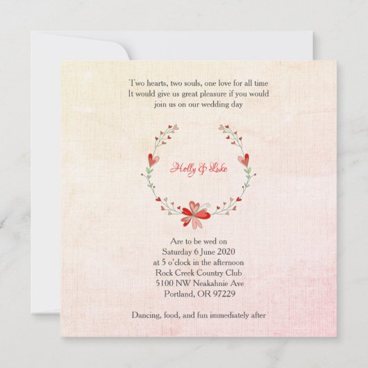 Red Floral Design for a Spring Outdoor Event (裏面)