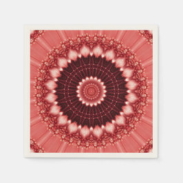 Red Floral Festive Napkins スタンダードカクテルナプキン