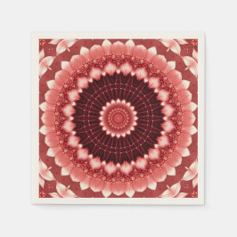 Red Floral Festive Napkins スタンダードカクテルナプキン