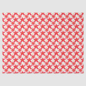 Red Floral Hand-Drawn Christmas Holidays Cute  薄葉紙 (正面)