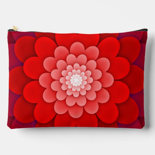 Red Floral Mandala-58566 アクセサリーポーチ (正面)