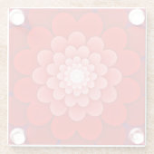 Red Floral Mandala-58566 ガラスコースター (裏面)