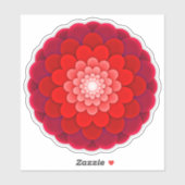 Red Floral Mandala-58566 シール (シート)