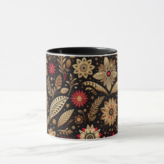 Red Floral Mexican High  マグカップ (中央)