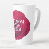 Red Floral Mother's Day Mug カフェラテマグ (右アングル)