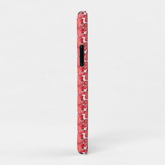 Red Floral Seamless Pattern, Elegant Flower Repeat Case-Mate iPhoneケース (裏面/右)