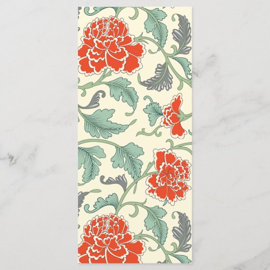 Red Florals with Green Leaves (裏面)