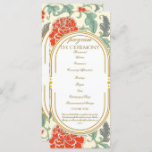 Red Florals with Green Leaves (正面/裏面)