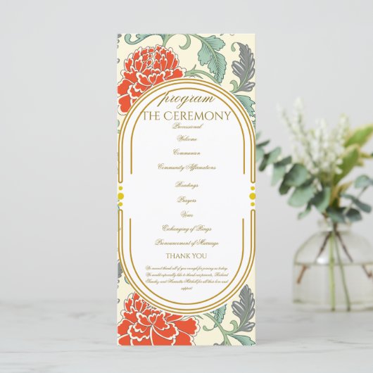 Red Florals with Green Leaves (スタンド正面)