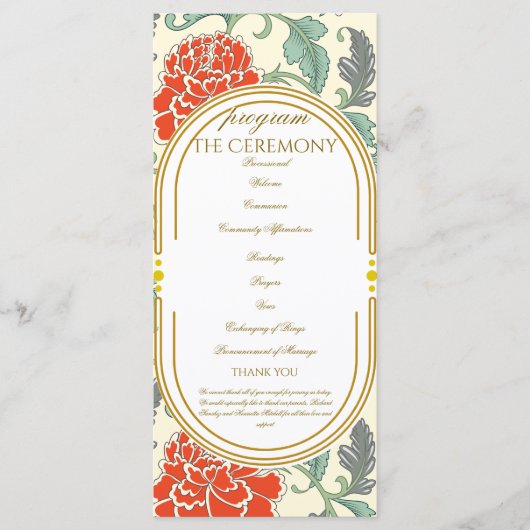 Red Florals with Green Leaves (正面)