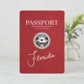 Red Florida Passport日付の保存 セーブザデート (スタンド正面)