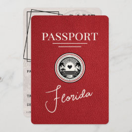 Red Florida Passport日付の保存 セーブザデート