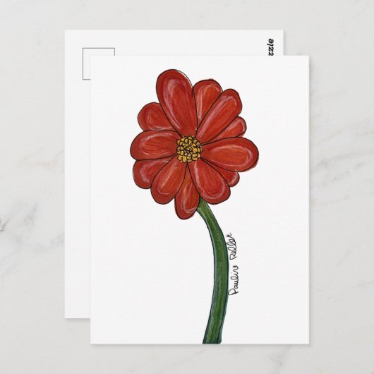 Red Flower ポストカード (正面/裏面)