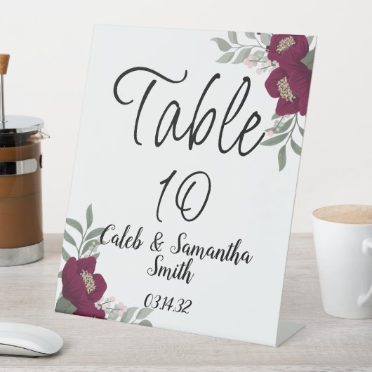 Red Flower 台座サイン (インサイチュ)