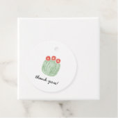 Red Flower Barrel Cactus Bridal Shower フェイバータグ (インサイチュ)
