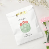 Red Flower Barrel Cactus Bridal Shower フェイバーバッグ (封をした状態)
