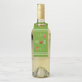 Red Flower Bottle Chiller – Personalized Wine ボトルネックタグ