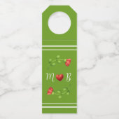 Red Flower Bottle Chiller – Personalized Wine ボトルネックタグ (正面)