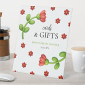 Red Flower Cards & Gifts – Bridal Shower 台座サイン (インサイチュ)