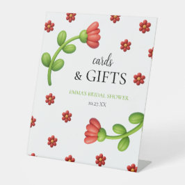 Red Flower Cards & Gifts – Bridal Shower 台座サイン